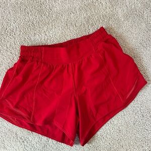 Lululemon hotty hot 2inch shorts red